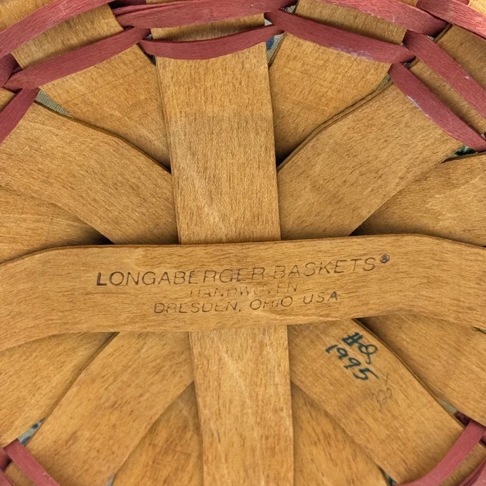 Longaberger 1995 Mother's Day 'Basket of Love' with Liner & Protector - Vintage